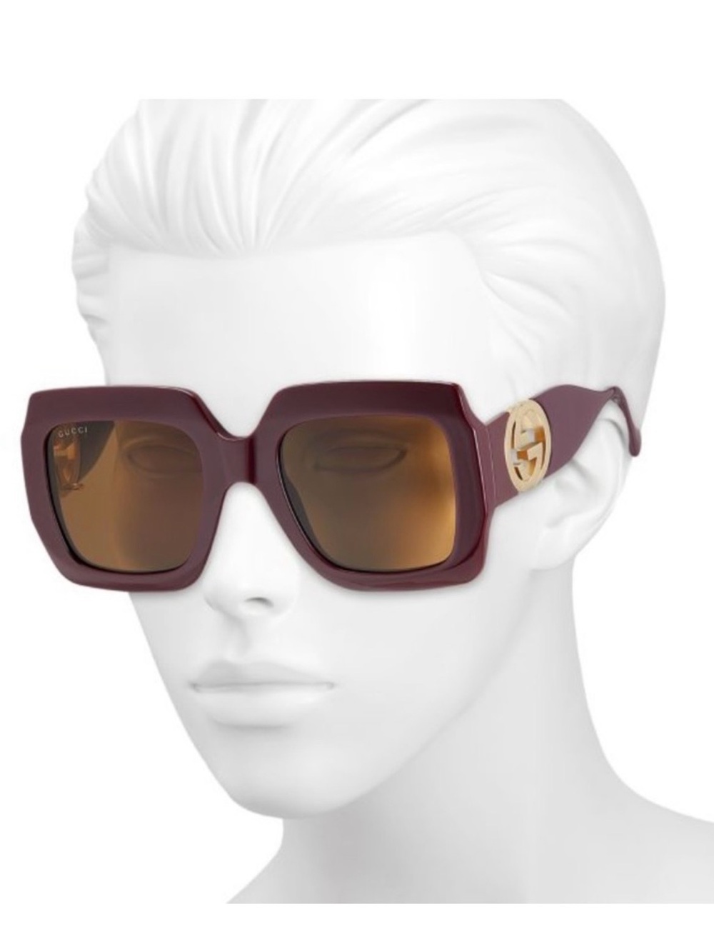 Gucci Authentic 54 MM Square Logo Sunglasses